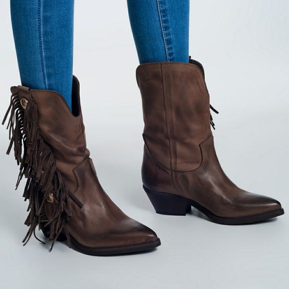 Womens Western Fringe Boots - Picture 6 of 7